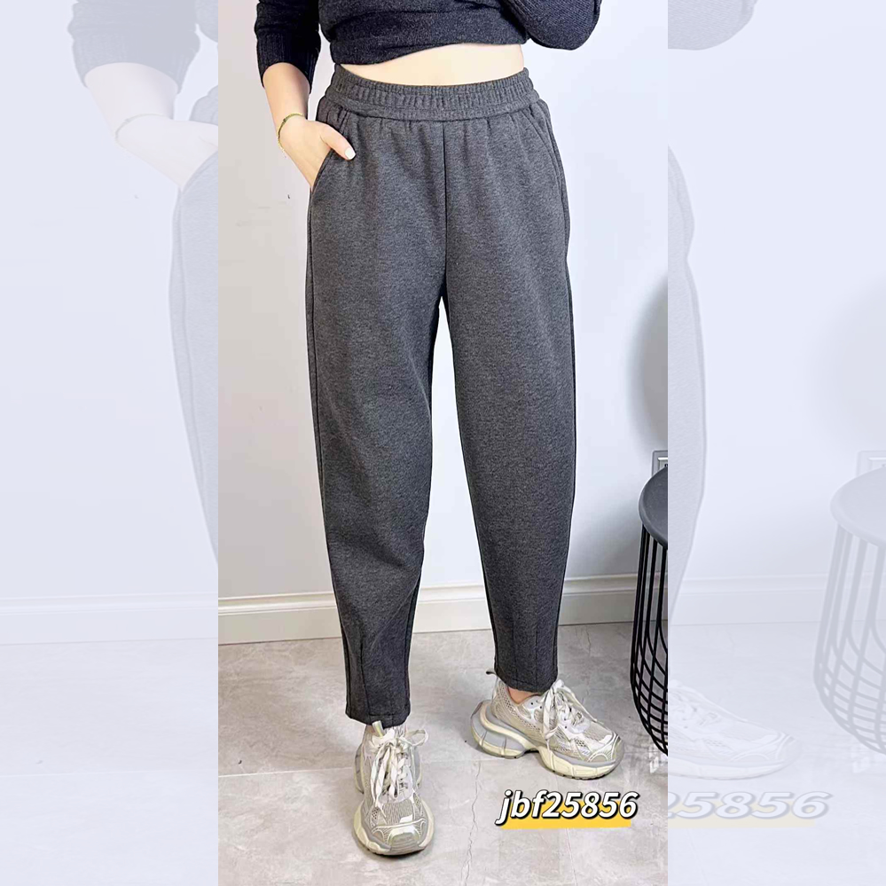 嘉柏菲25856冬大码加绒萝卜裤女