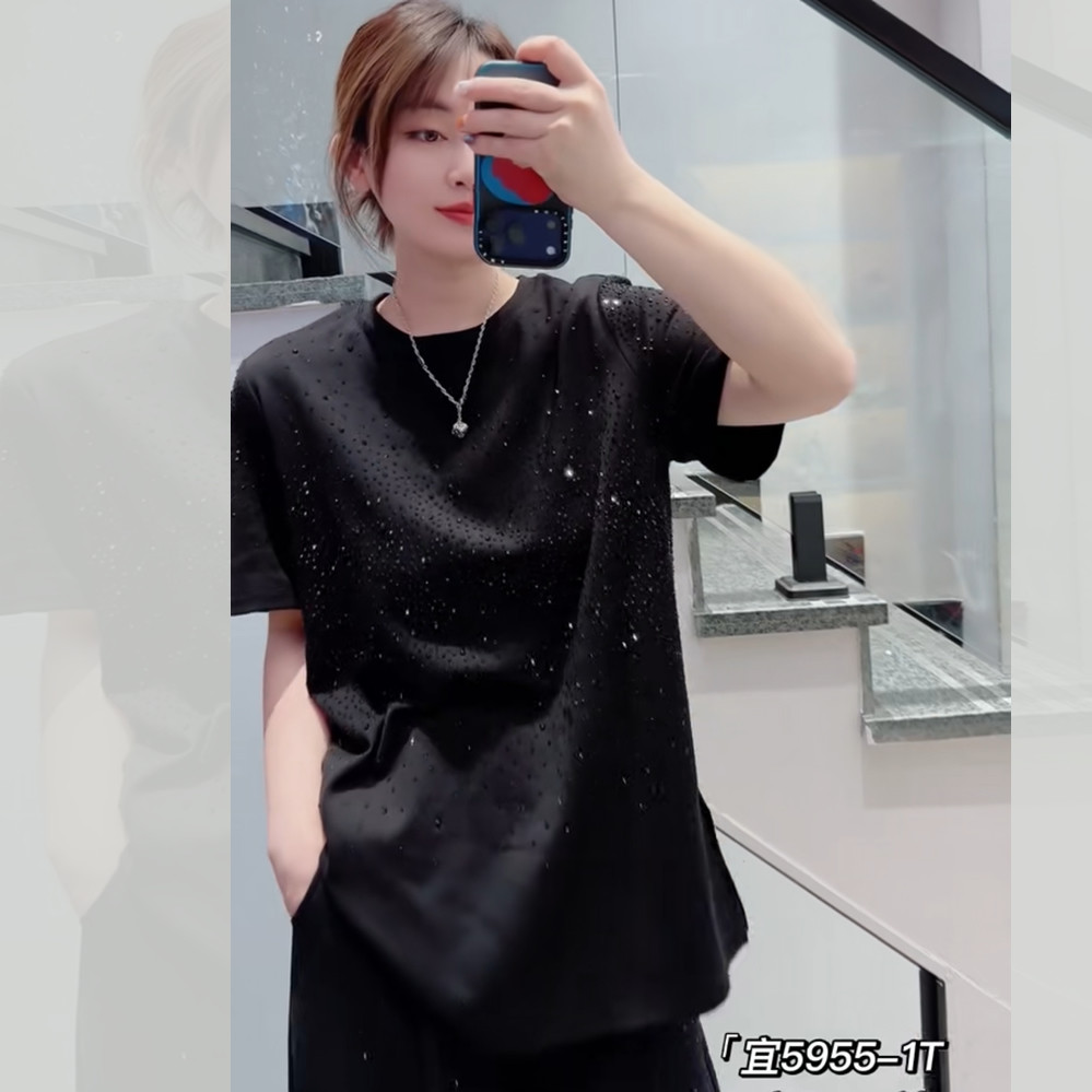 宜语析5955-1春加大码卫衣女 210斤胖妹mm纯棉烫钻短袖T恤打底衫,女装/女士精品,大码内搭,淘宝优惠券,粉丝福利购,淘宝优惠卷