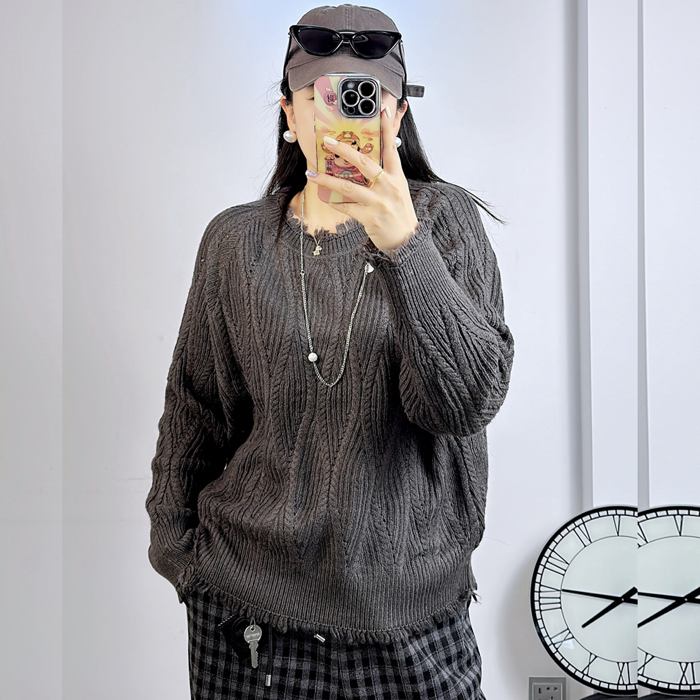 宜语析5815冬加大码针织衫女毛衣