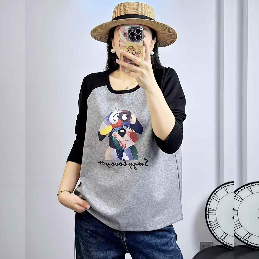 米莱奇5867秋加大码卫衣女空气棉