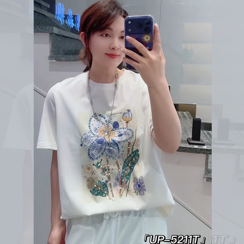 UP5211夏季加大码T恤女纯棉短袖