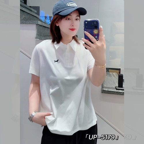 特！UP5179春夏加大码T恤女 210斤胖妹mm纯棉短袖通勤POLO打底衫