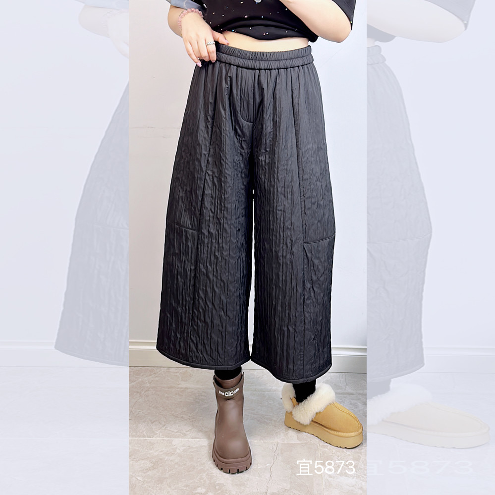 宜语析5873冬大码加绒靴裤女 190斤胖妹mm松紧带腰阔腿短肥七分裤,女装/女士精品,大码裤装,淘宝优惠券,粉丝福利购,淘宝优惠卷