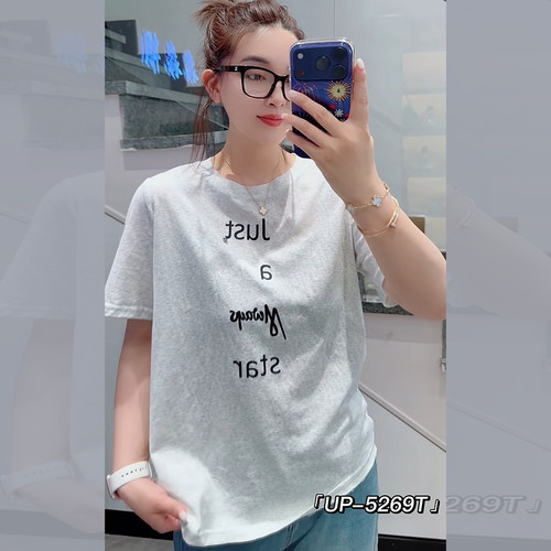 UP5269夏季加大码短袖T恤女胖妹m