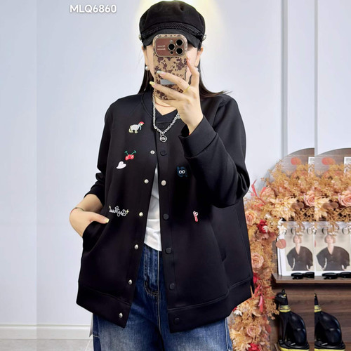 米莱奇6860秋加大码外套女棒球服