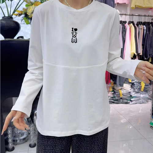 宜语析6656秋加大码长袖卫衣女T