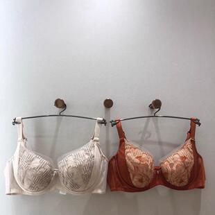 正品伊维斯性感蕾丝薄杯大胸显小3/4杯夹棉围文胸女内衣10841032