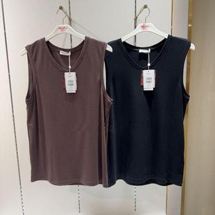 正品 V领中厚磨绒保暖背心20401432 秋冬曼家男士