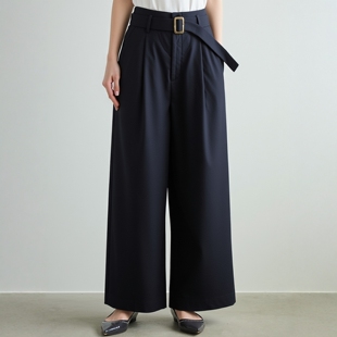 高腰加厚羊毛呢阔腿裤今年流行的梧桐裤显腿长直筒长裤子女秋冬