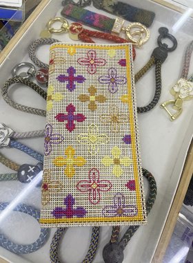 纯手工ks十字绣长款钱包成品包邮全新