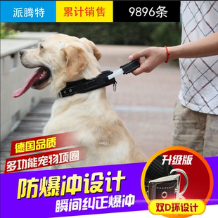 派騰特伸縮脖圈頸圈寵物狗狗項圈中型大型犬牽引繩防爆沖拉布拉多