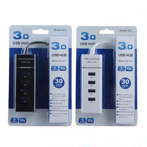 一拖四USB3.0分线器HUB多功能扩展器四合一转换器集线器定制logo
