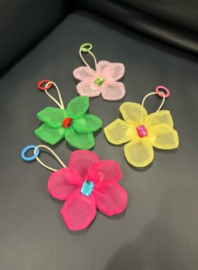 手工蕾丝立体花朵挂件胸针钥匙扣