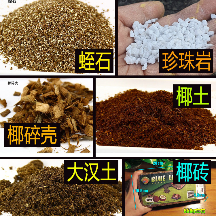 爬宠虫垫材椰土大汉土珍珠岩蛭石