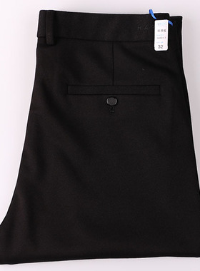 艾尔一诺冬季休闲商务直筒免烫抗皱男裤秋季中年男生弹力裤69331