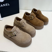 一脚蹬豆豆鞋 厚底增高勃肯鞋 复古百搭休闲单鞋 新款 女全包2026春季