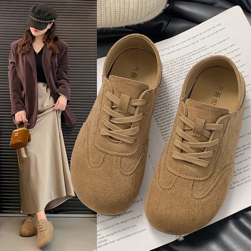 复古厚底内增高德训鞋两穿勃肯鞋