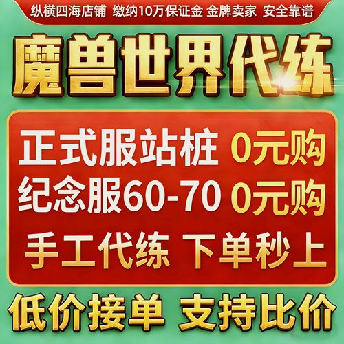 魔兽世界代打练正式怀旧周年服站桩升级TBC练级熊猫人团本专业PVP