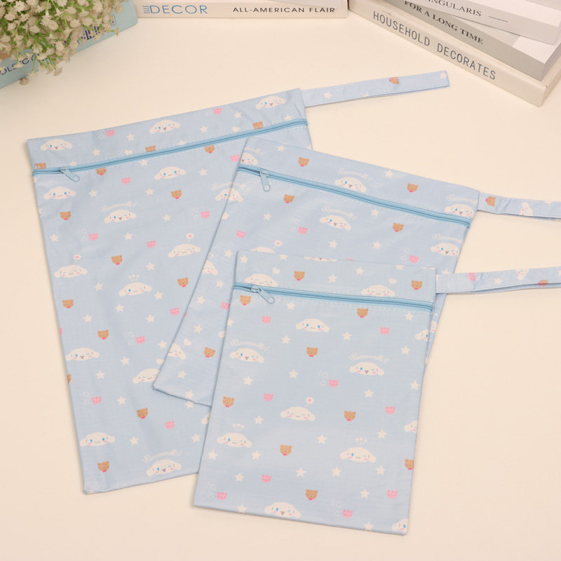 新款加厚卡通玉桂防水布旅行收纳包宝宝尿布幼儿园衣物毛巾整理袋