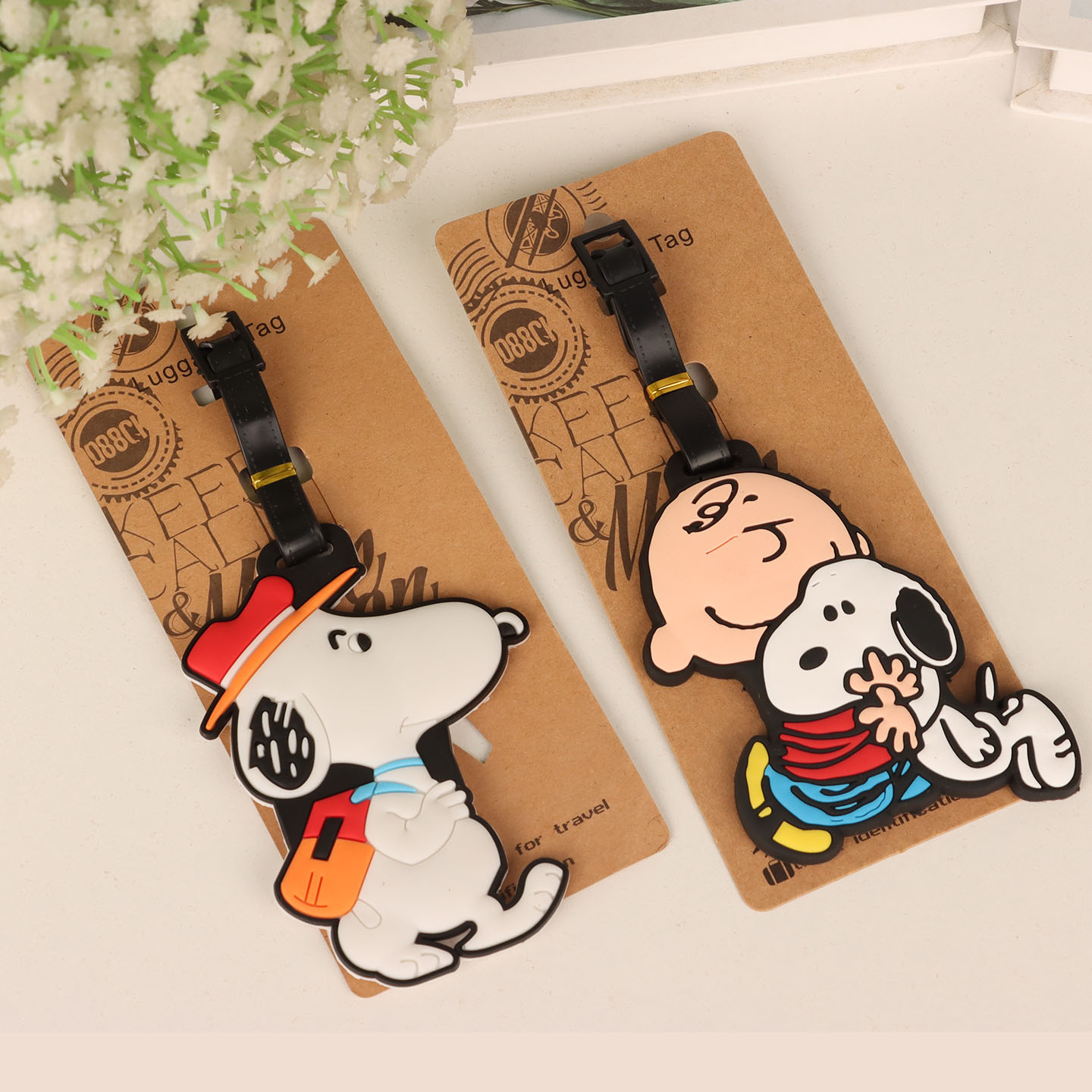 动漫卡通行李箱挂牌韩版登机牌硅胶行李牌动物图案旅行箱托运吊牌