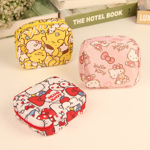 拉链卫生棉少女心防水布收纳包