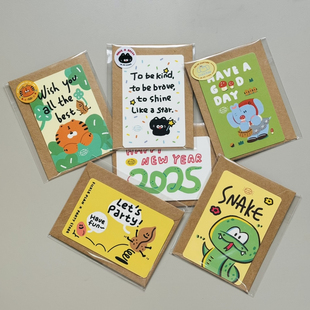 mini贺卡（含信封）｜贺年卡礼品卡礼物小装饰画祝福贺礼mini贺卡