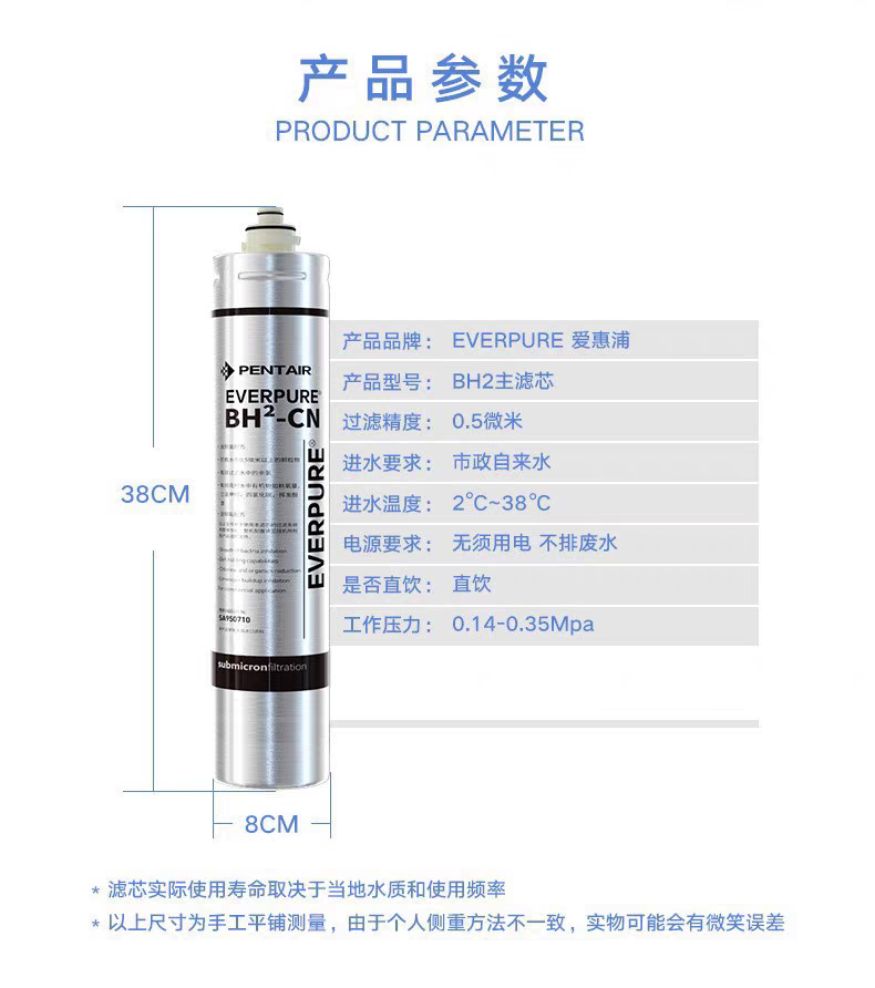美国爱惠浦净水器BH2-CN主滤芯正品防伪SA30003 EV9612-50/00