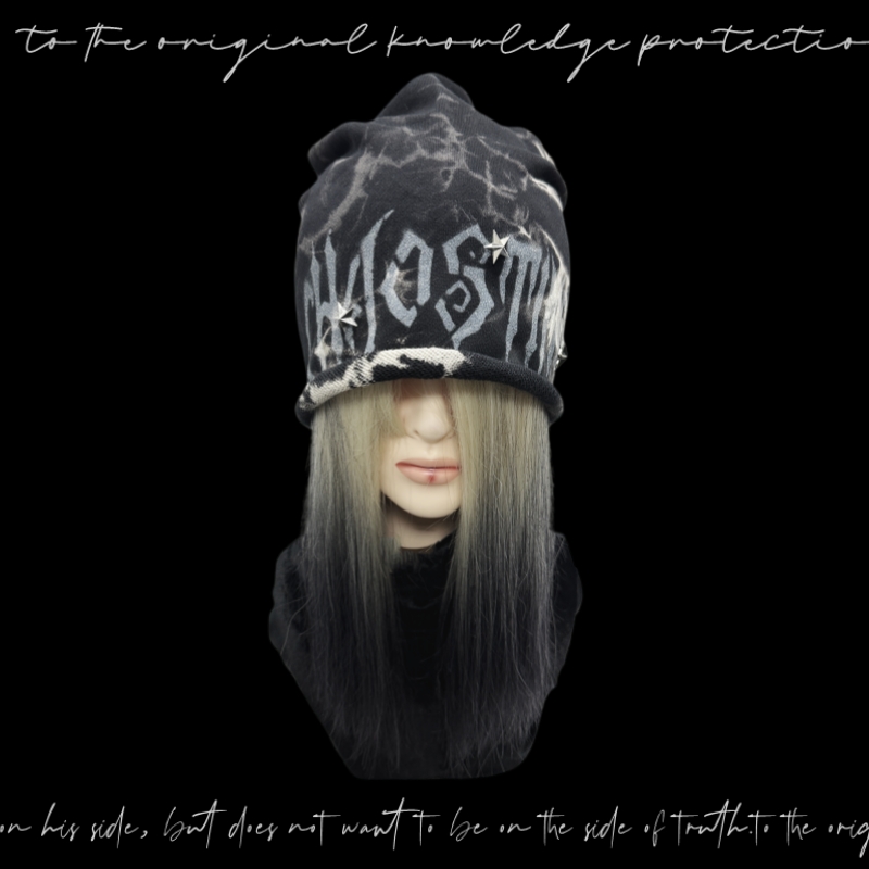 亚文化y2k扎染街头字母堆堆帽女