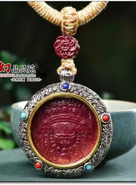 天然朱砂本命佛生肖龙挂件