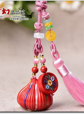 高含量朱砂红砂彩绘山鬼六字真言包包挂件吊坠吊饰护身符走夜路