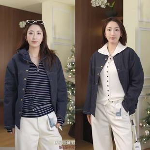 354 女士牛仔棉服外套1688 休闲时尚 A367 汤曼妮粉丝专享