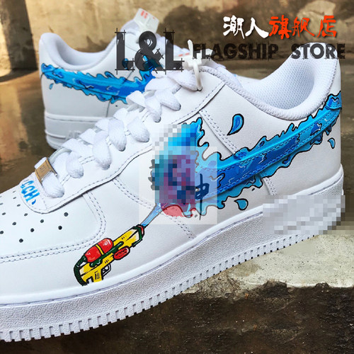 [不含鞋]LL潮人创意DIY彩绘球鞋手绘手工定制空军一号aj1涂鸦服务