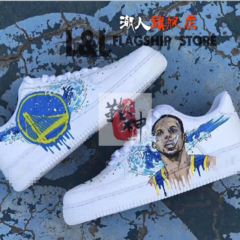 [不含鞋]LL潮人创意手绘鞋DIY定制空军AF1涂鸦彩绘照片NBA霍姆斯