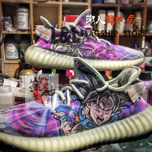 [不含鞋]LL潮人创意DIY手绘彩绘涂鸦椰子私人订制AF1AJ1鞋龙珠