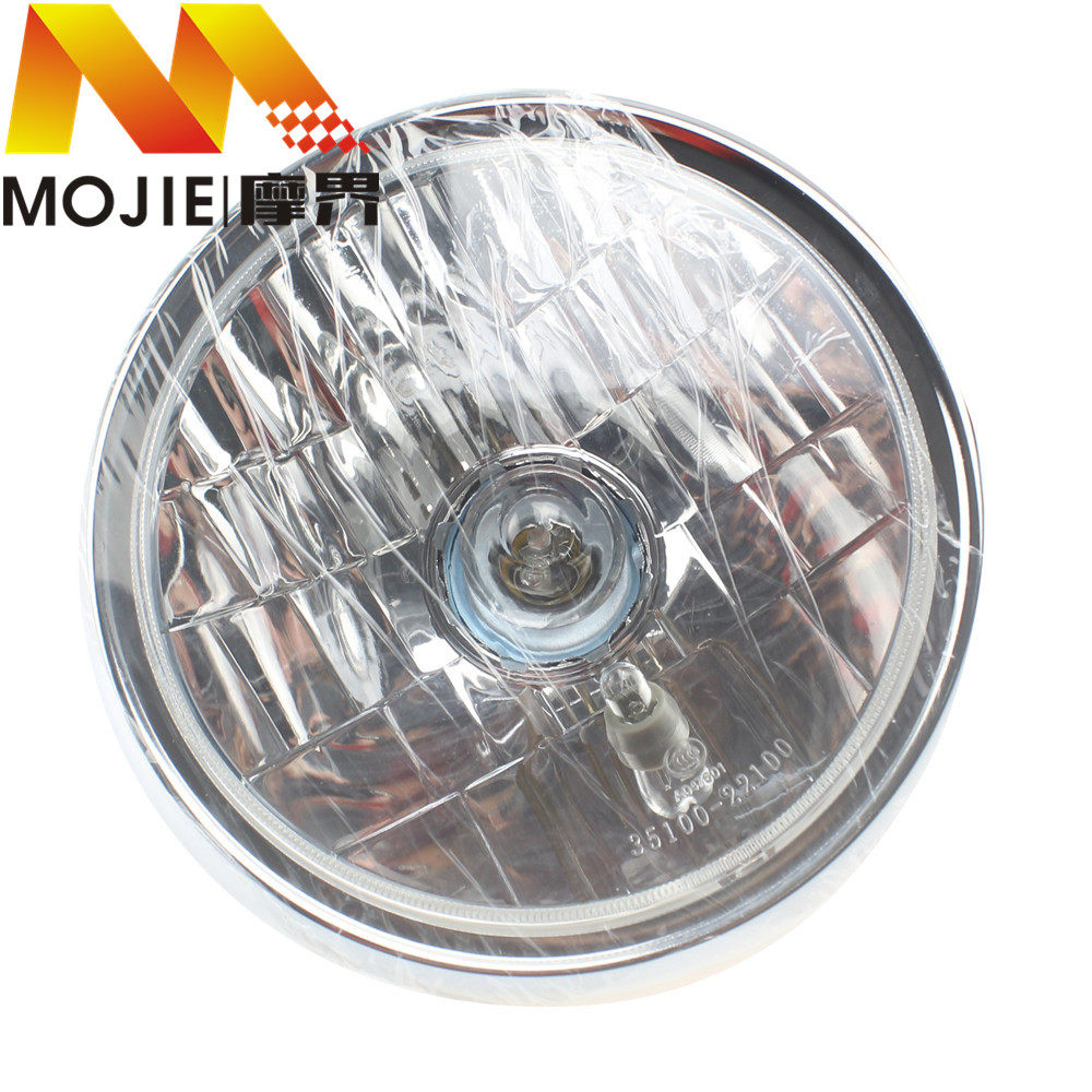 适用豪爵运动版银豹HJ125-7C/7F圆形大灯总成钻豹HJ125K-A前照灯