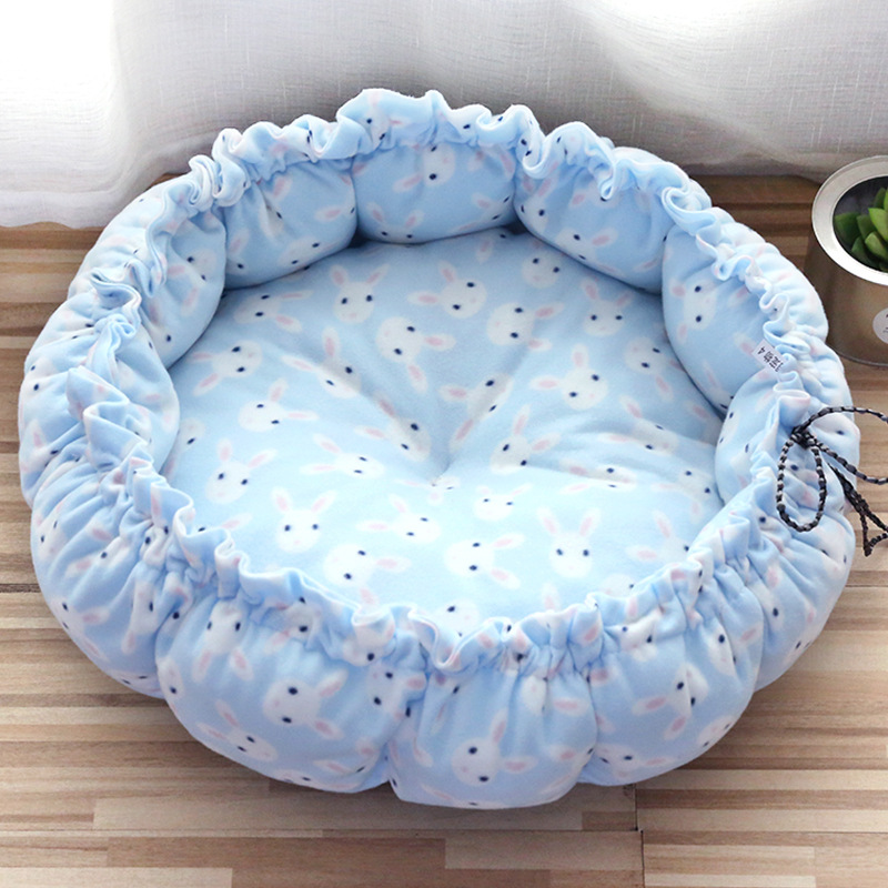 猫窝冬季保暖宠物南瓜窝狗窝垫子一窝两用加厚半封闭圆窝四季通用