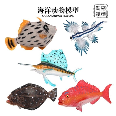 蓝神海蛞蝓比目鱼旗鱼红绸鱼模型
