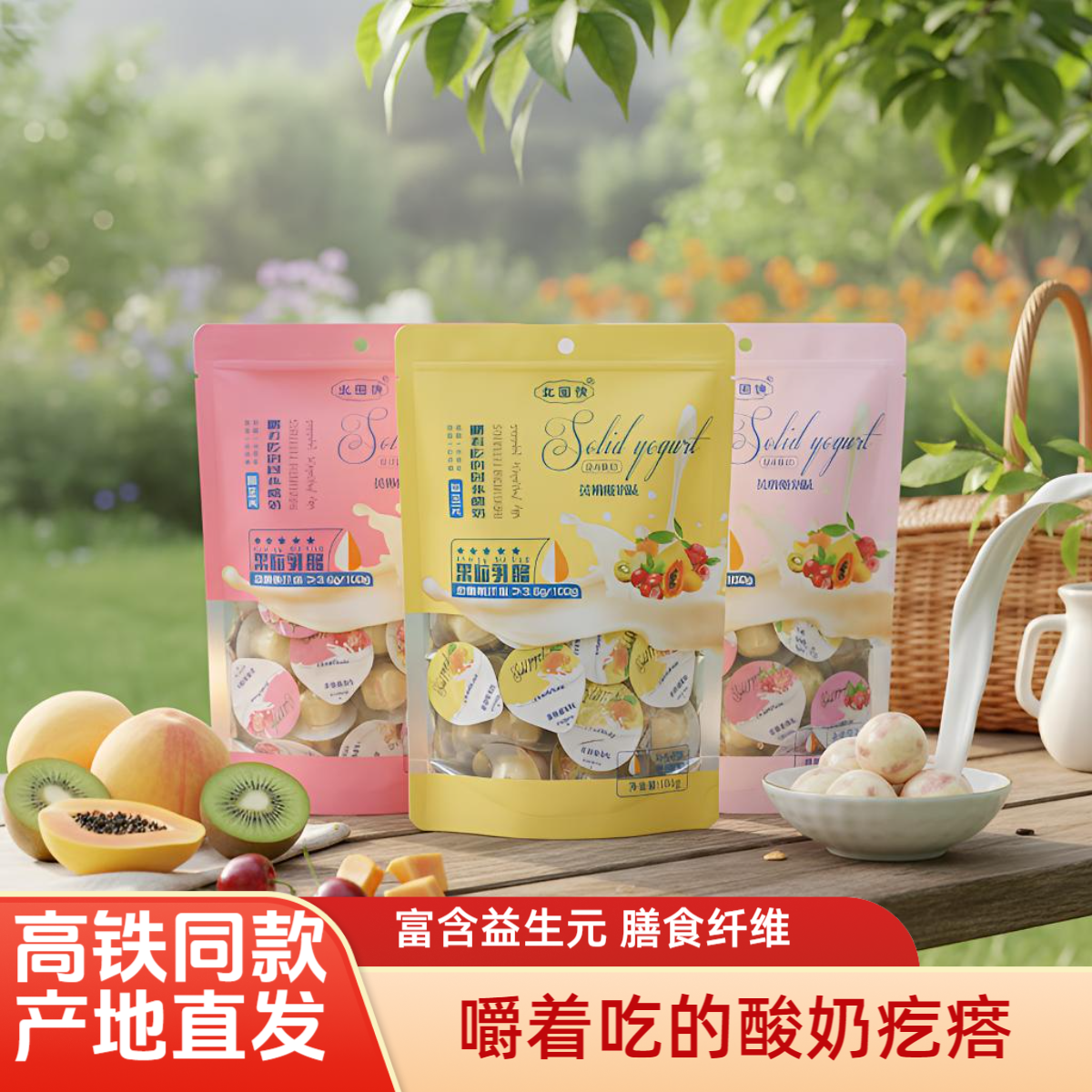 北国情果粒乳酪益生元奶酪块嚼着吃的固体酸奶疙瘩火车同款内蒙古