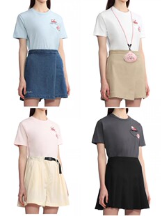 CHOCOOLATE X KANAHEI 25夏新品情侣T恤卡娜赫拉萌兔刺绣短袖1810