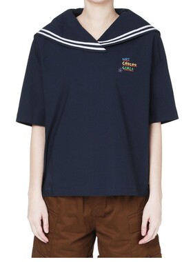 CHOCOOLATE女装海军领上衣2025夏季新品可爱字母刺绣8589XUG