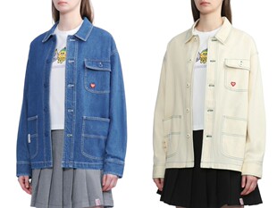 CHOCOOLATE女装宽松牛仔夹克2025春季新品翻领百搭街头潮外套7837