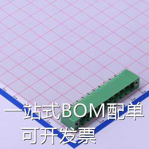 KF2EDGVM-5.08-10P 插拔式接线端子 板端/插座-闭口 1x10P 5.08mm