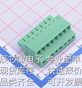 KF2EDGKC-3.81-8P 插拔式接线端子 3.81mm 1x8P 排数:1 每排P数:8