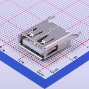 U-USBAS04P-F001 USB连接器 Type-A 母座 直插 H=15mm K脚 白胶 3C数码配件 其它配件 原图主图