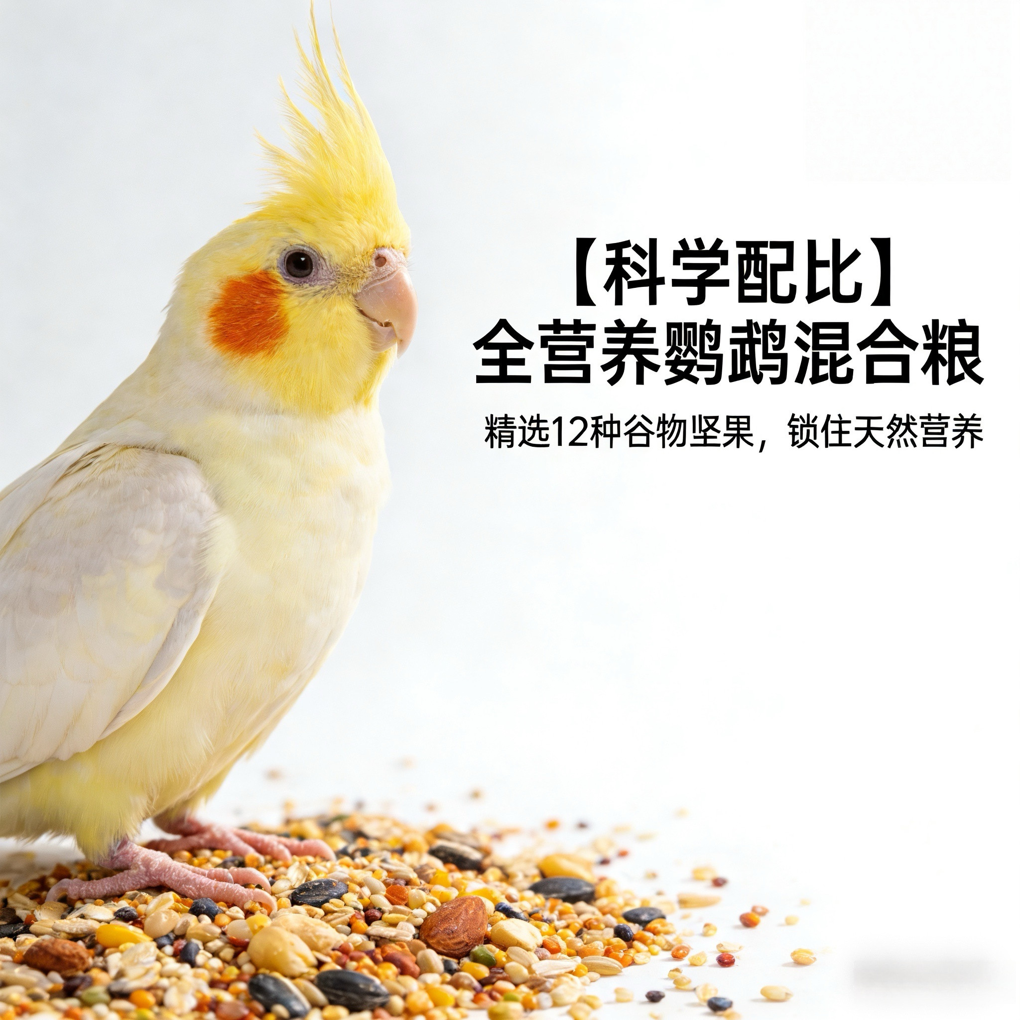鹦鹉鸟粮玄凤虎皮牡丹鹦鹉饲料混合粮带壳谷子鸟食鹦鹉补钙专用粮
