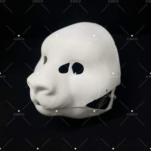 写实熊猫兽头头骨原创建模兽偶配件可动鄂下巴配牙齿头壳福瑞