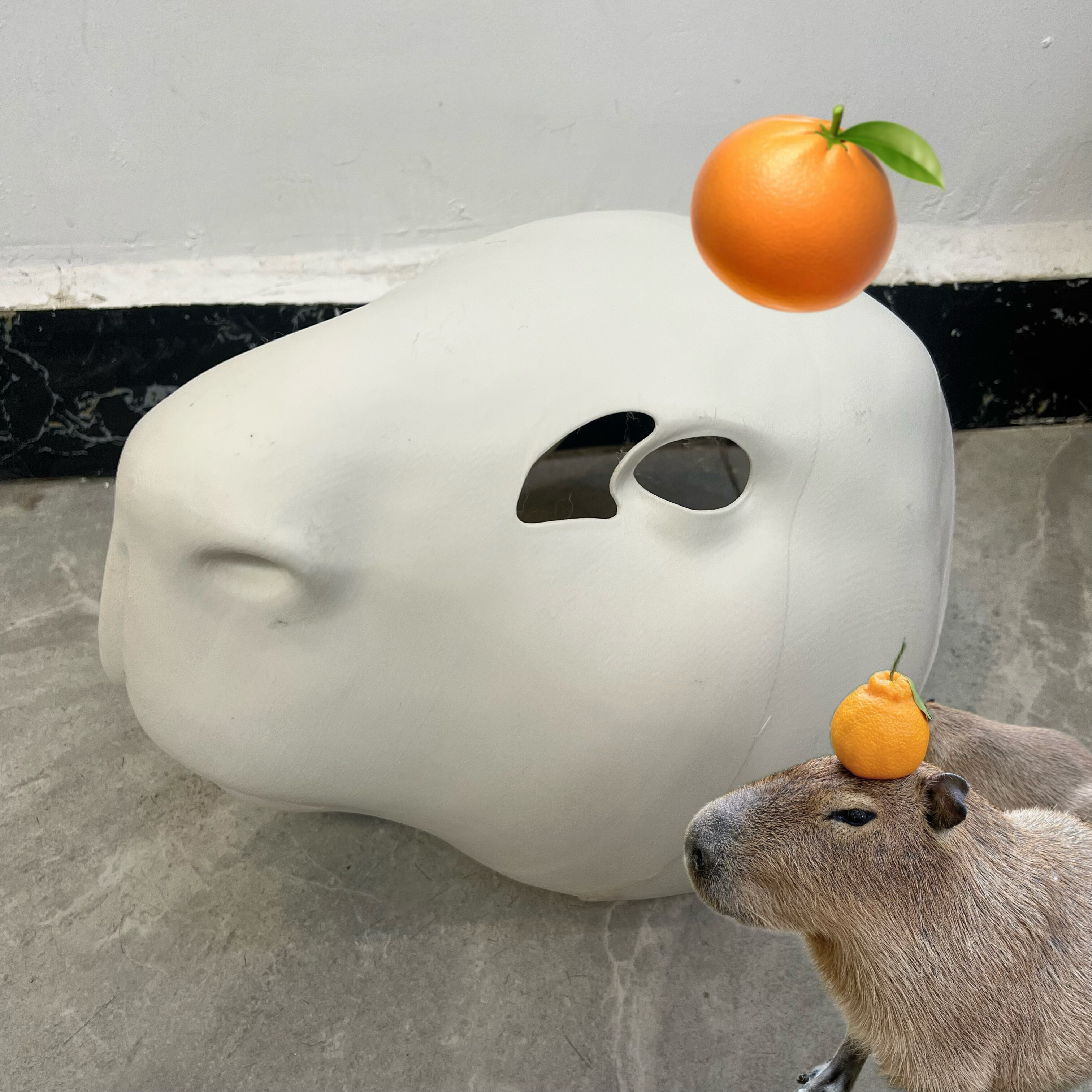 水豚兽头头骨卡皮巴拉兽装原创furry福瑞控DIY制作cosplay道具