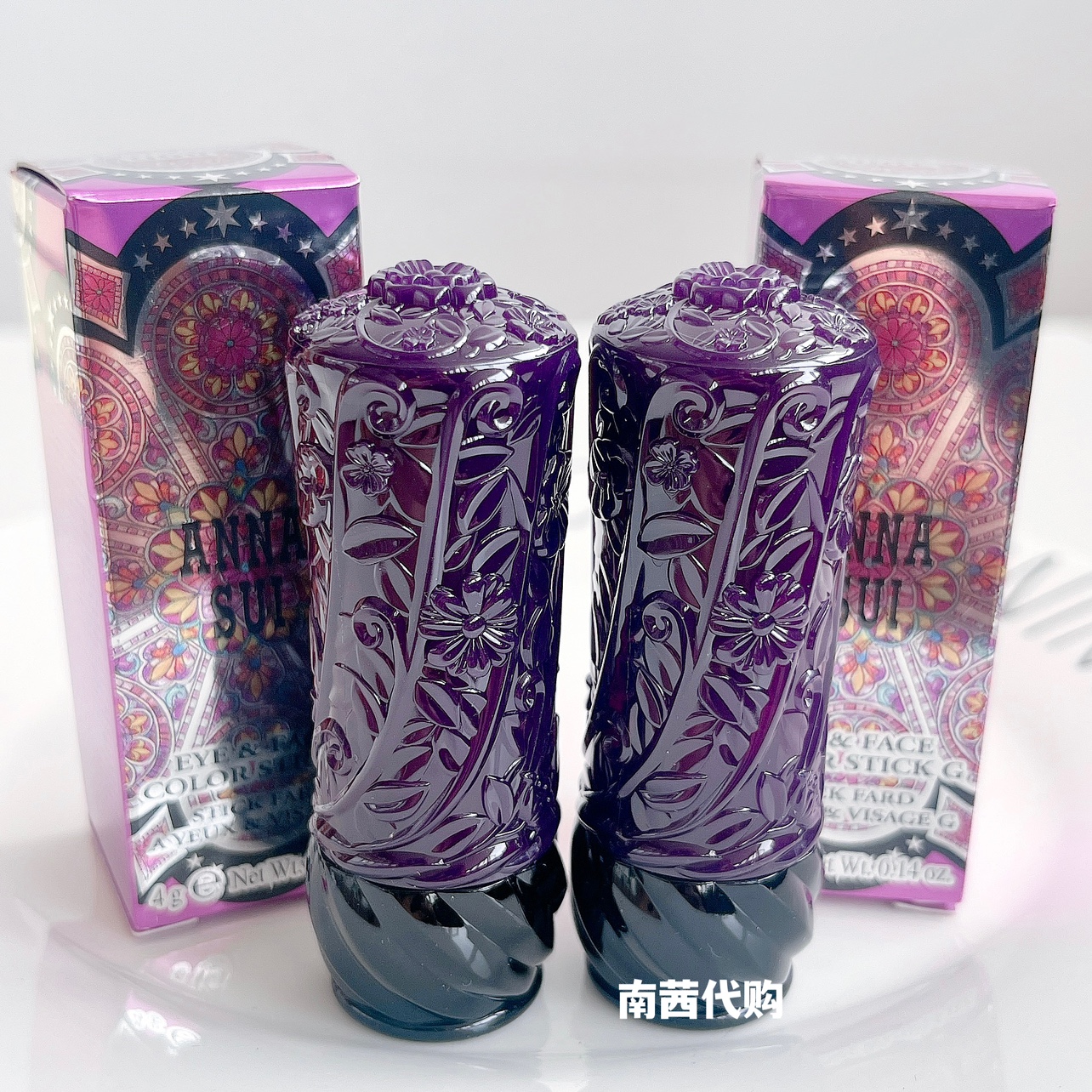 Anna sui安娜苏限定限量魔幻晶亮眼影膏电眼棒4g 眼唇颊多用包邮