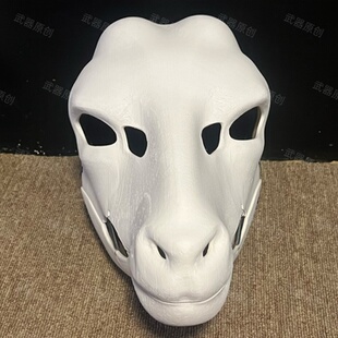 写实山羊兽头头骨原创建模兽装配件可动鄂下巴配牙齿羊角福瑞表演