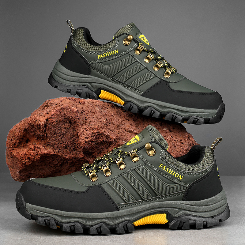 登山男鞋秋季户外越野徒步休闲运动鞋防水防滑耐磨工地工作劳保鞋